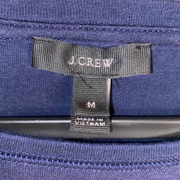 J. Crew Bell Sleeve Bow Navy Sweatshirt Size M - Picture 5 of 5